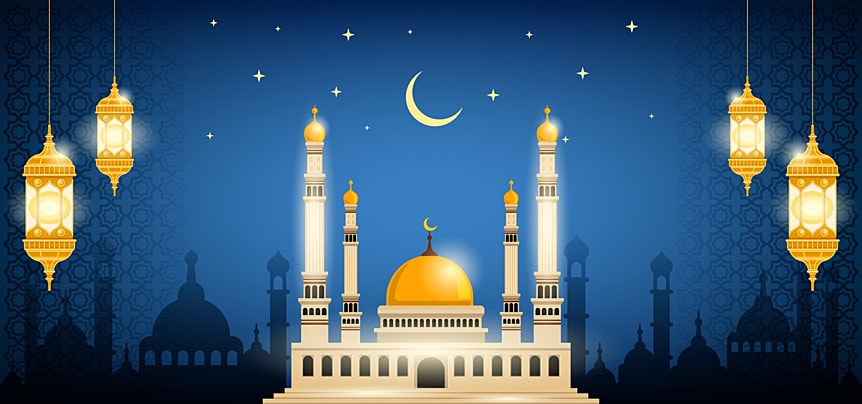pngtree-ramadan-gold-lanterns-mosque-silhouette-dark-blue-background-image_605880
